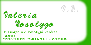 valeria mosolygo business card