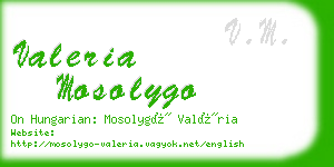 valeria mosolygo business card